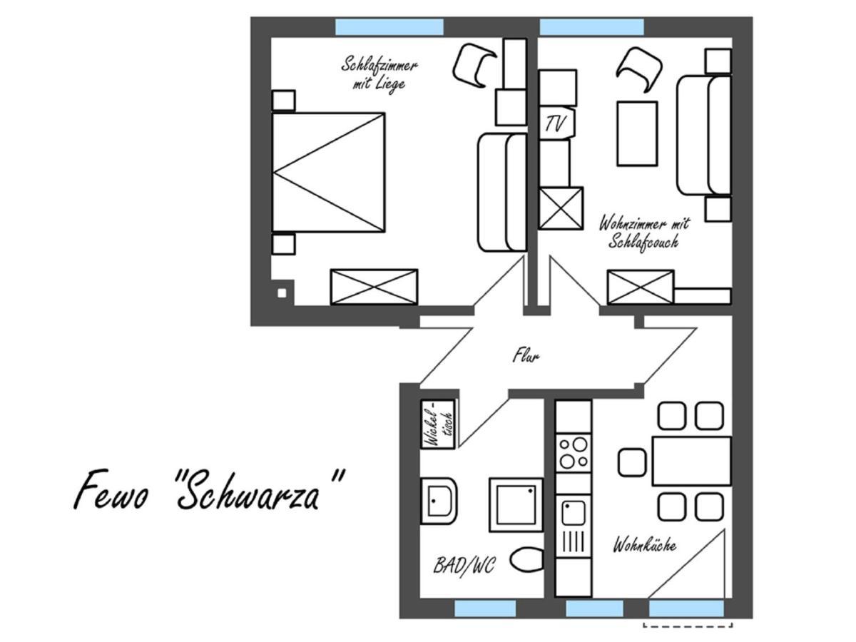 Feriengut Dietzsch Apartment Poritzsch Bilik gambar