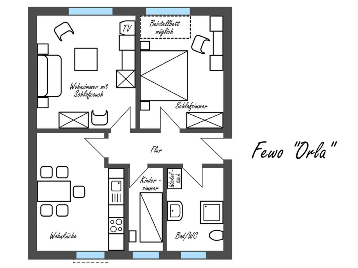 Feriengut Dietzsch Apartment Poritzsch Bilik gambar